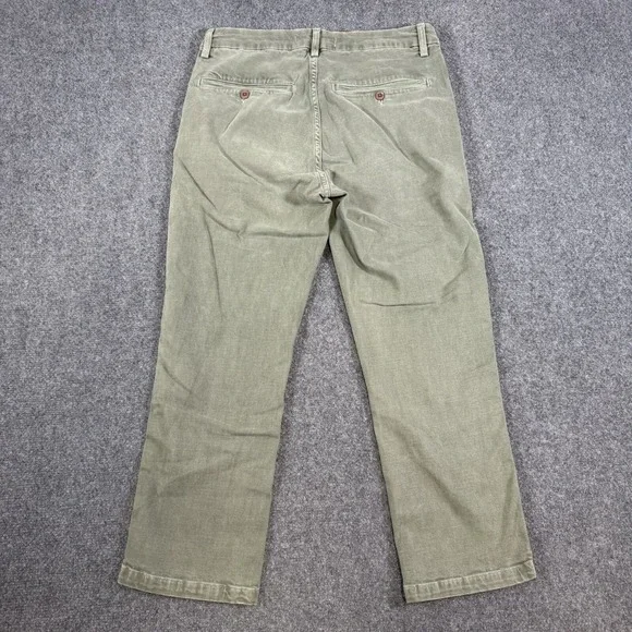 AMO‎ Pants Womens 28 (Fits 30x25) Green Easy Trouser Surplus USA Made Stretch - Picture 2 of 15